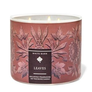 White Barn Leaves 3 wick candle